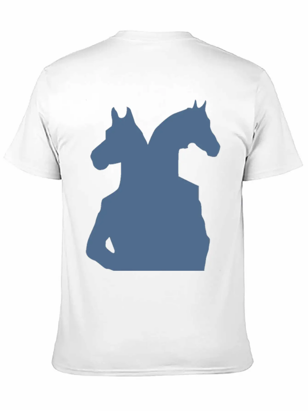 Horse Man Blue Breathable Soft Cotton T-Shirt – Timeless Casual Look