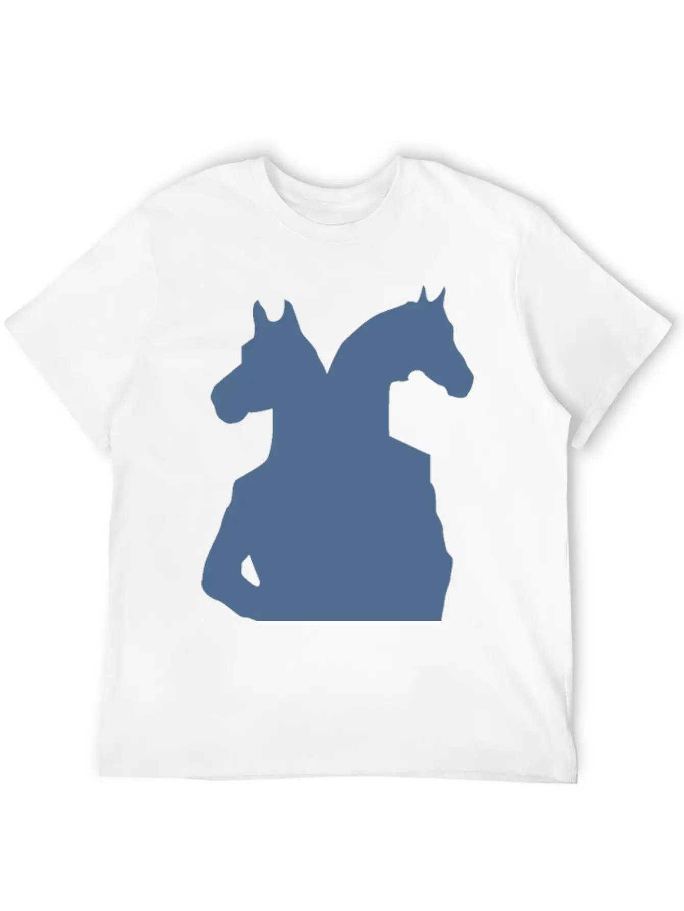 Horse Man Blue Breathable Soft Cotton T-Shirt – Timeless Casual Look