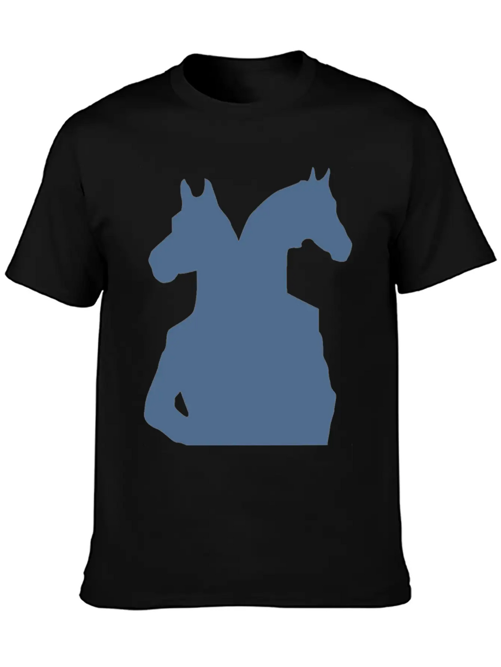 Horse Man Blue Breathable Soft Cotton T-Shirt – Timeless Casual Look