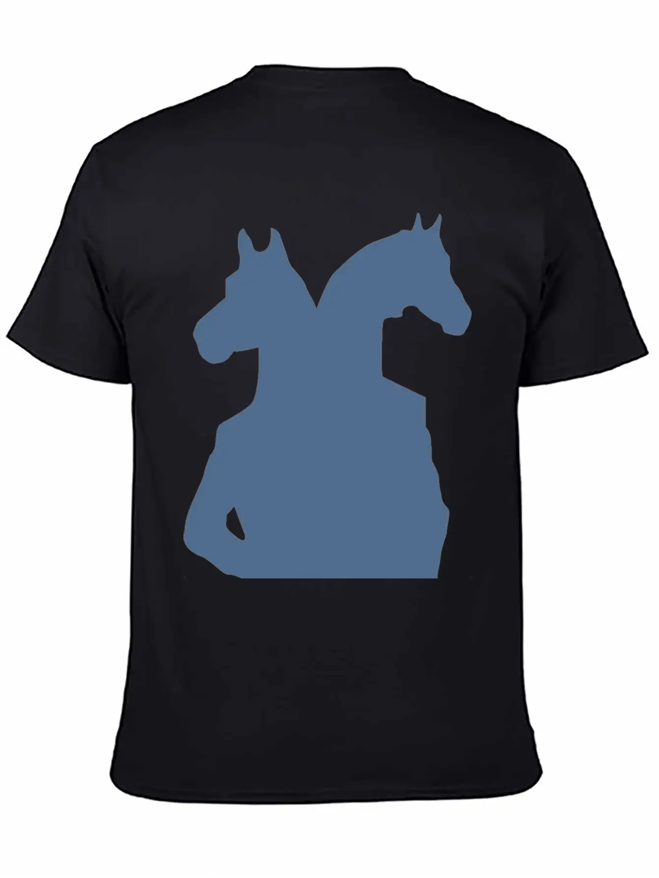 Horse Man Blue Breathable Soft Cotton T-Shirt – Timeless Casual Look