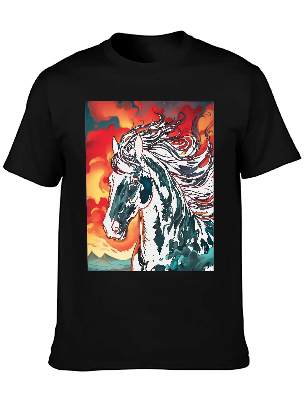 Horse Mirage Breathable Graphic T-Shirt – Perfect For Casual Days