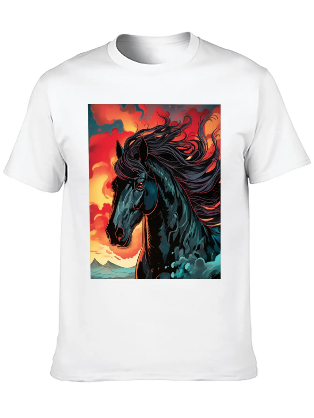 Horse Mirage Breathable Graphic T-Shirt – Perfect For Casual Days