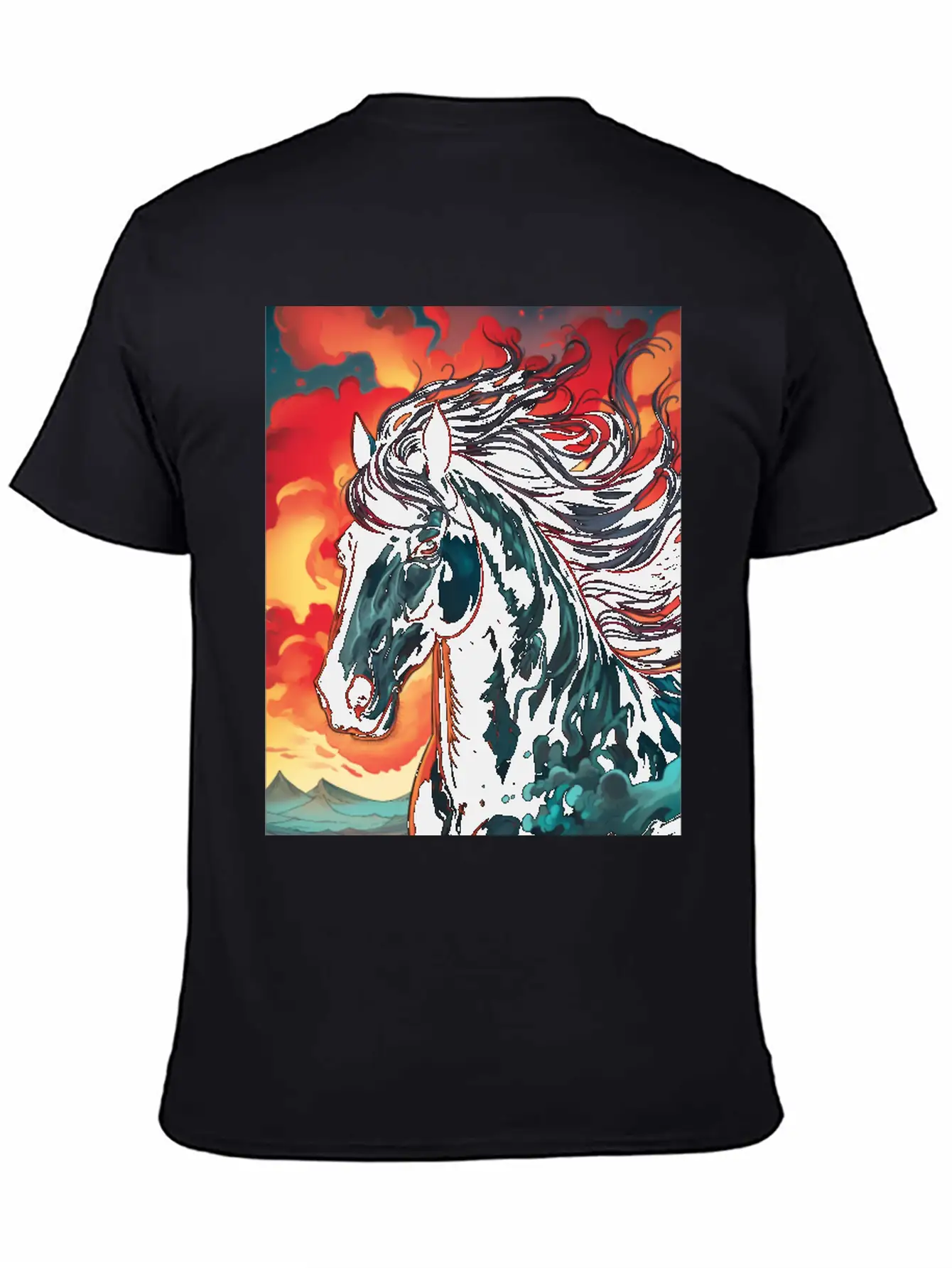 Horse Mirage Breathable Graphic T-Shirt – Perfect For Casual Days
