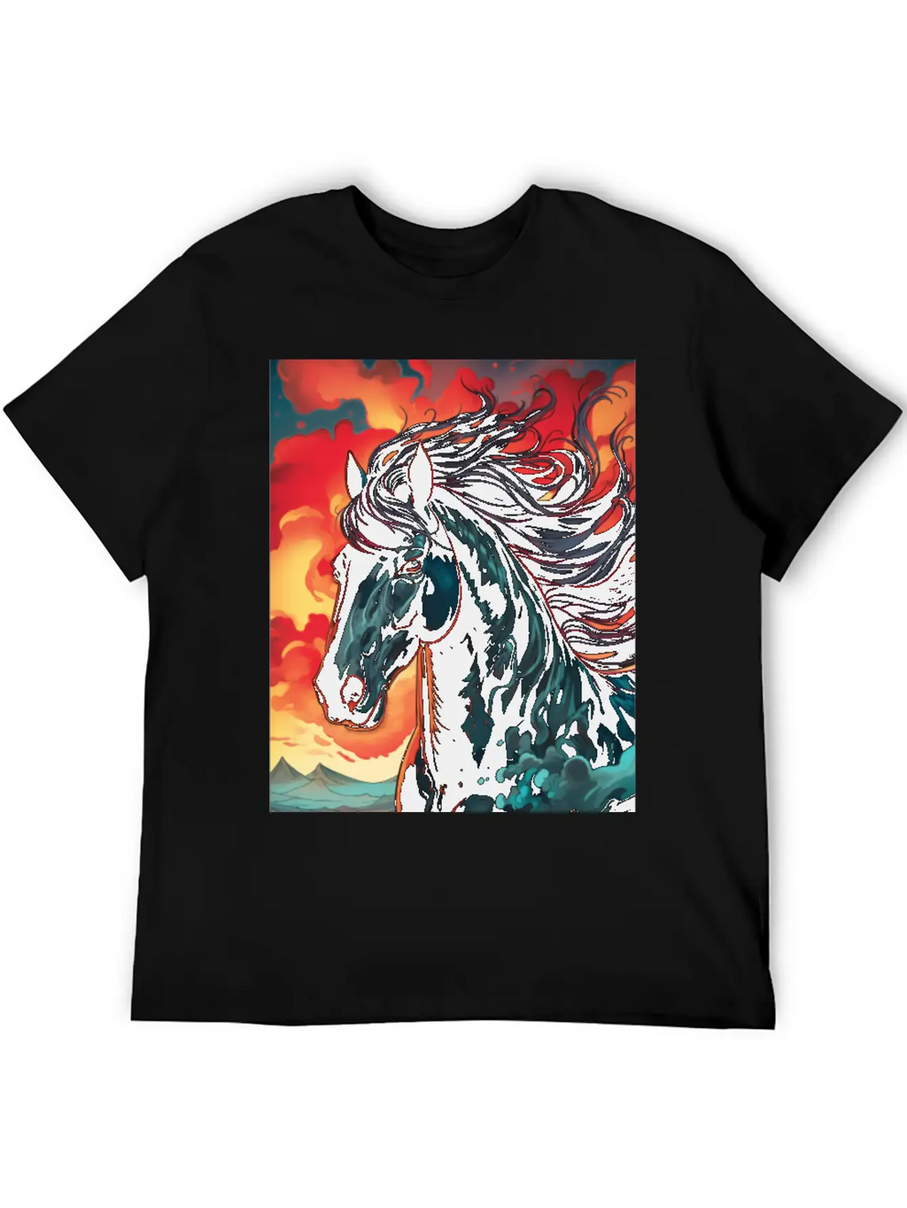 Horse Mirage Breathable Graphic T-Shirt – Perfect For Casual Days