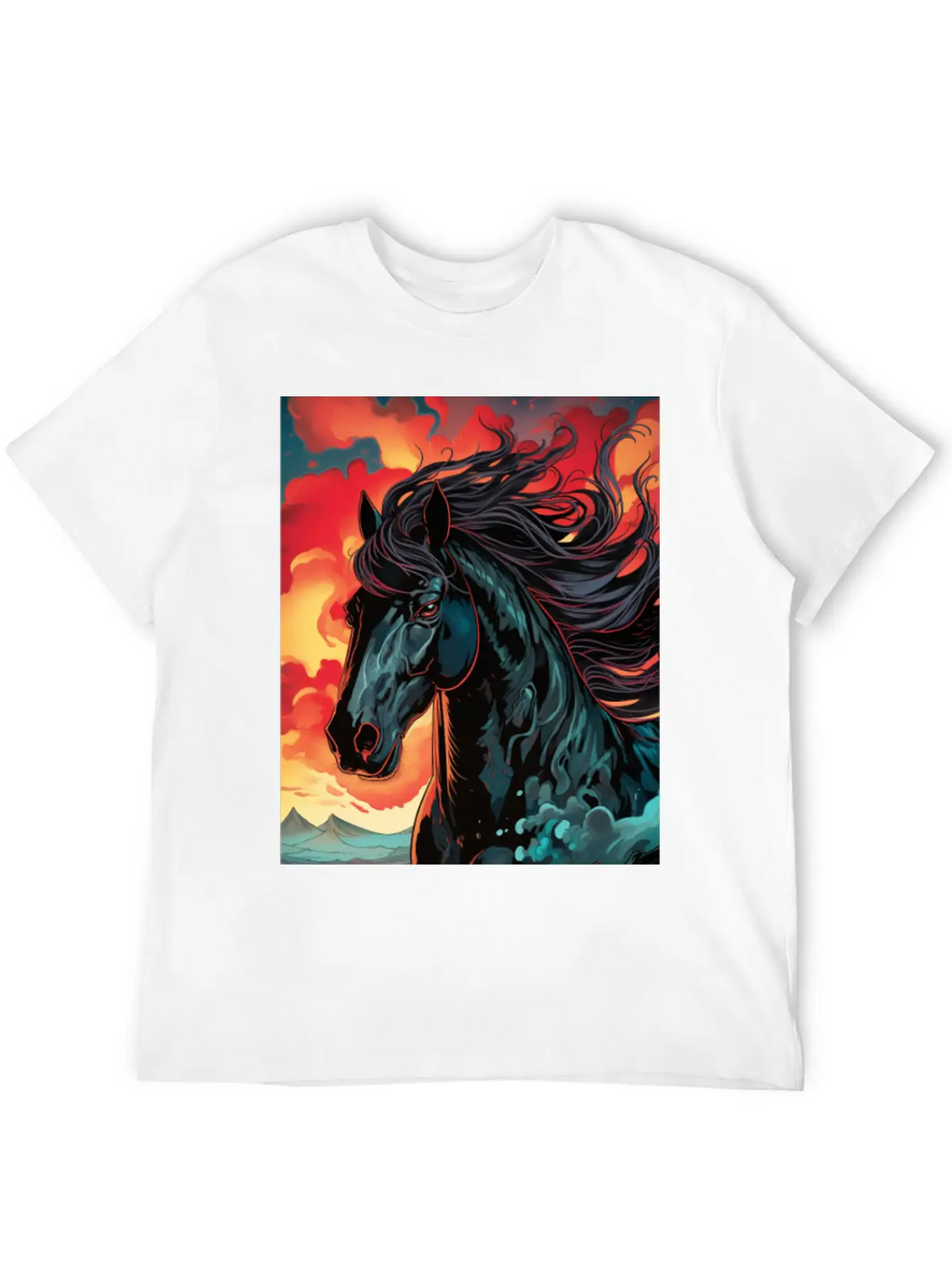 Horse Mirage Breathable Graphic T-Shirt – Perfect For Casual Days