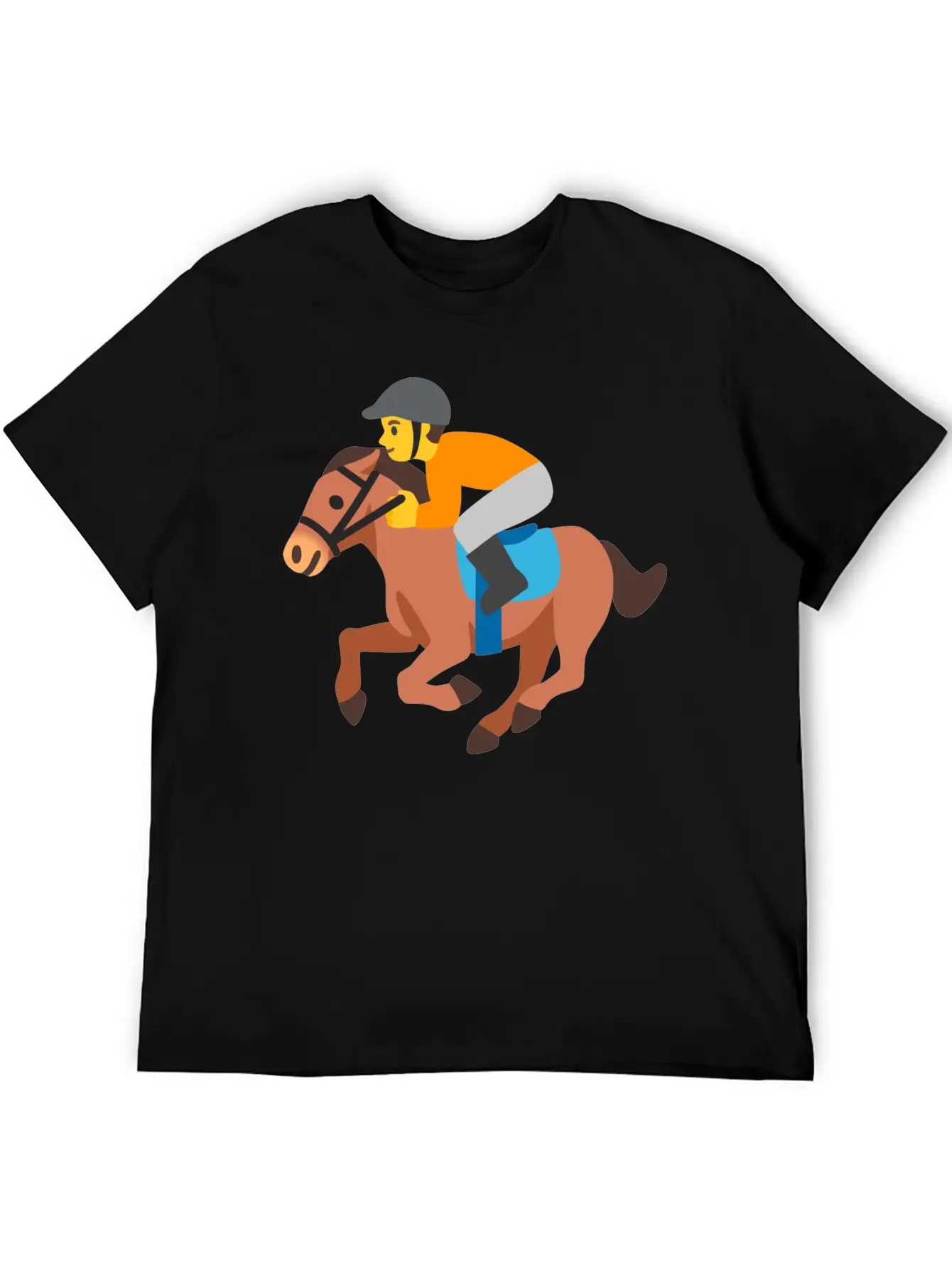 Horse Racing Jockey On Racing Horse Jockey Gift Stylish Everyday T-Shirt – Unisex Basic Cotton Tee