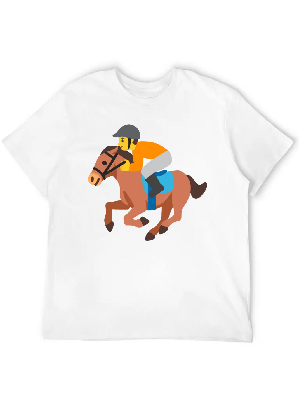 Horse Racing Jockey On Racing Horse Jockey Gift Stylish Everyday T-Shirt – Unisex Basic Cotton Tee