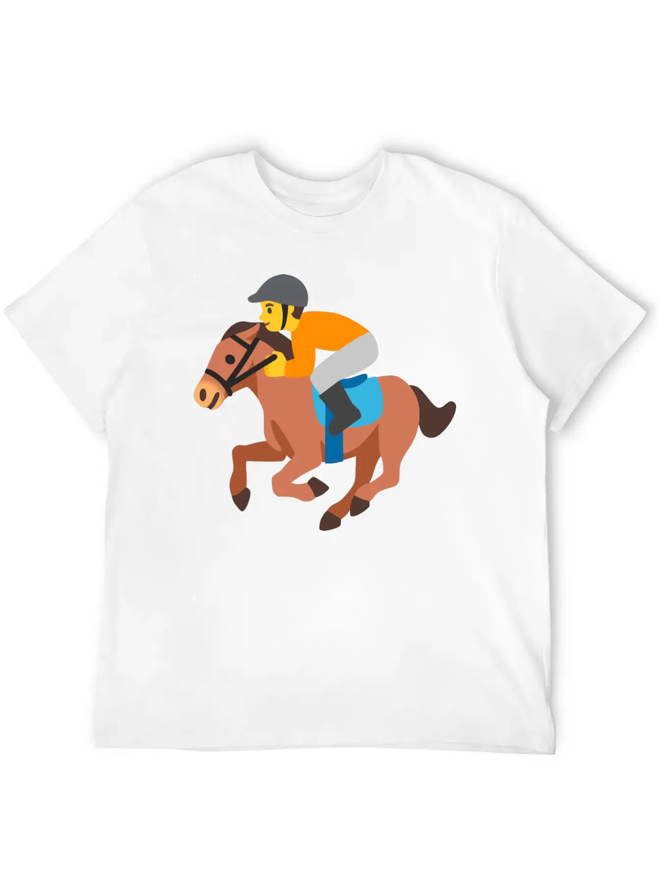 Horse Racing Jockey On Racing Horse Jockey Gift Stylish Everyday T-Shirt – Unisex Basic Cotton Tee