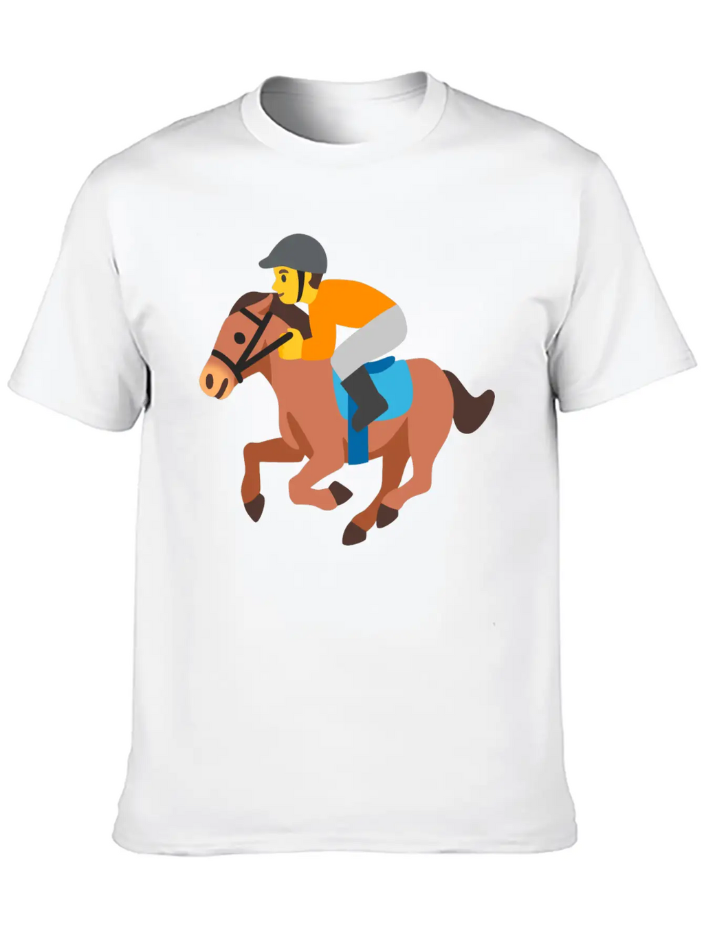 Horse Racing Jockey On Racing Horse Jockey Gift Stylish Everyday T-Shirt – Unisex Basic Cotton Tee