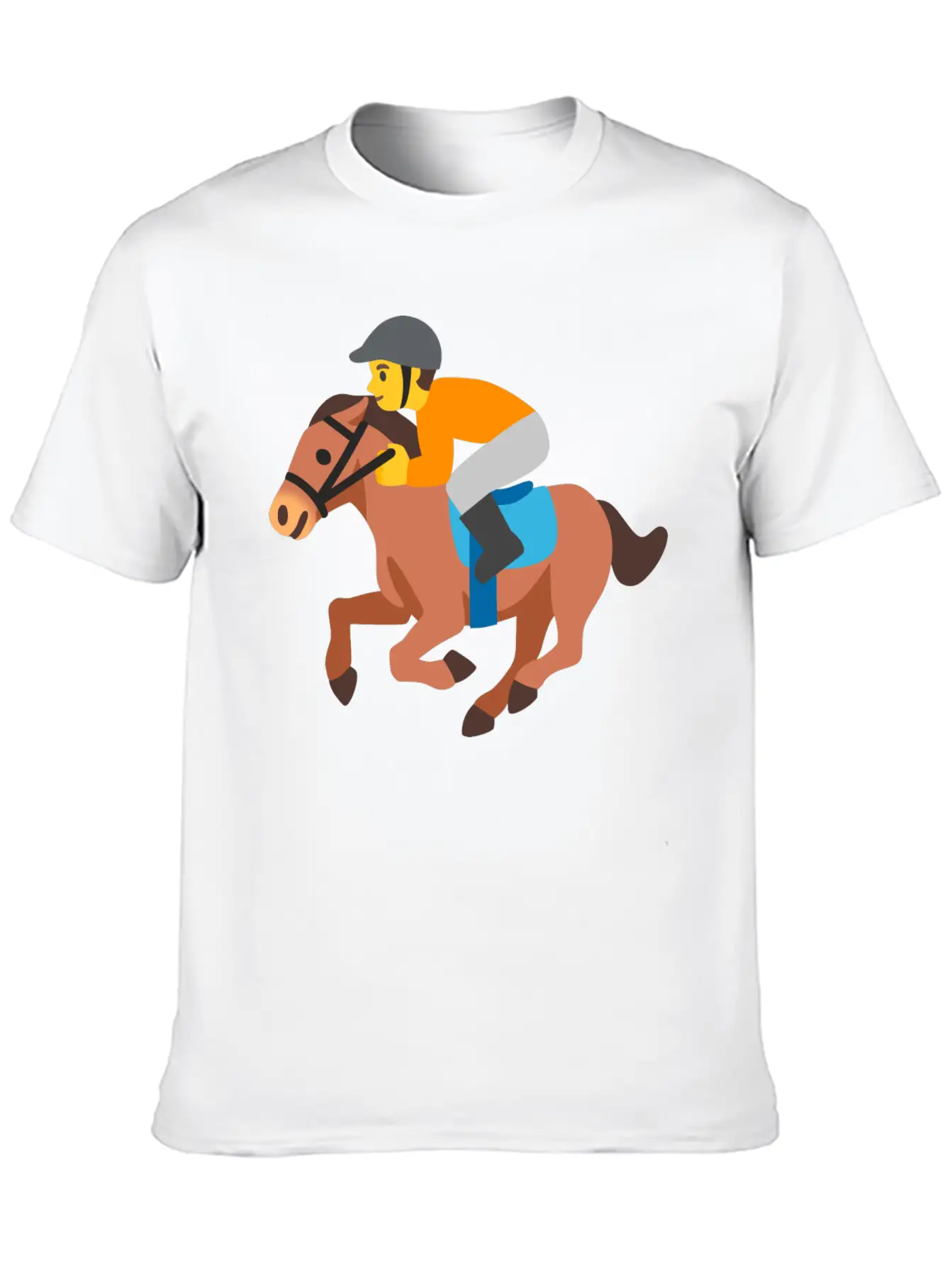Horse Racing Jockey On Racing Horse Jockey Gift Stylish Everyday T-Shirt – Unisex Basic Cotton Tee