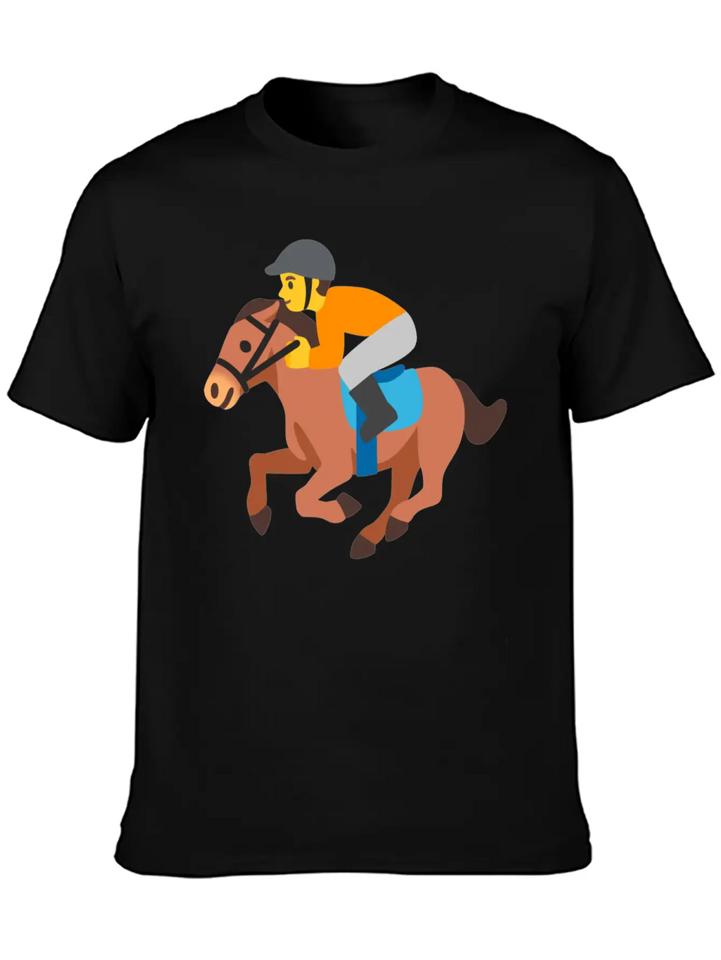 Horse Racing Jockey On Racing Horse Jockey Gift Stylish Everyday T-Shirt – Unisex Basic Cotton Tee