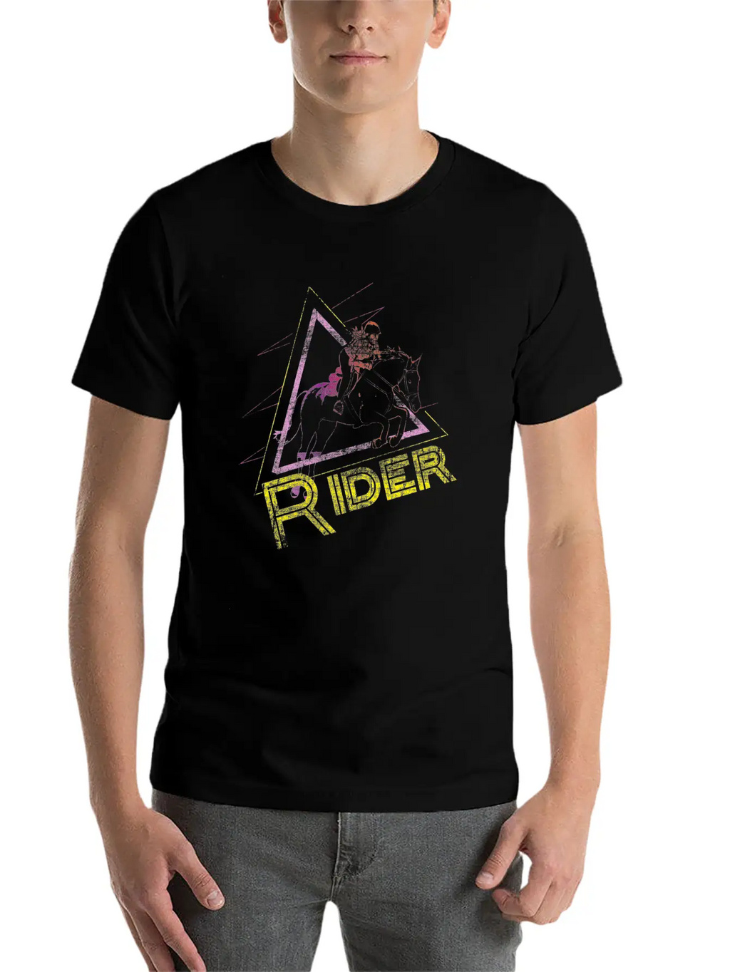 Horse Rider Basic Graphic T-Shirt – Daily Comfort In Soft Cotton