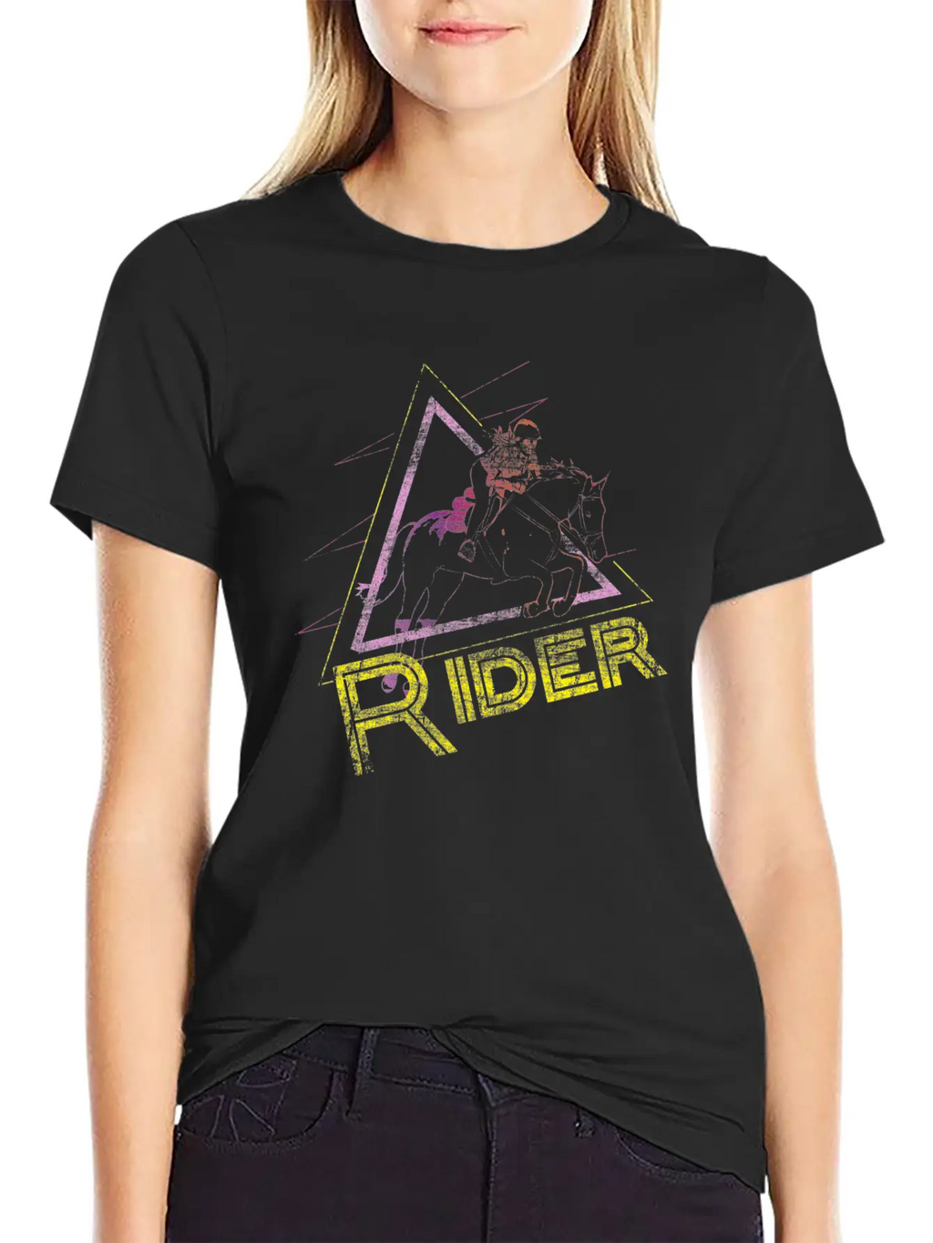 Horse Rider Basic Graphic T-Shirt – Daily Comfort In Soft Cotton