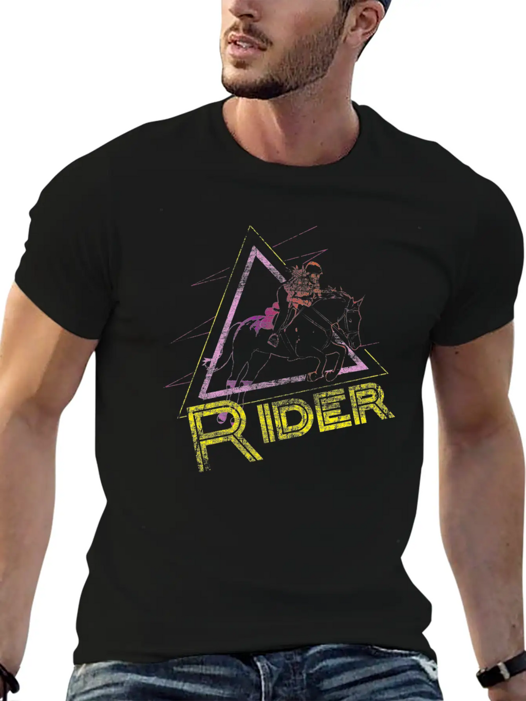 Horse Rider Basic Graphic T-Shirt – Daily Comfort In Soft Cotton