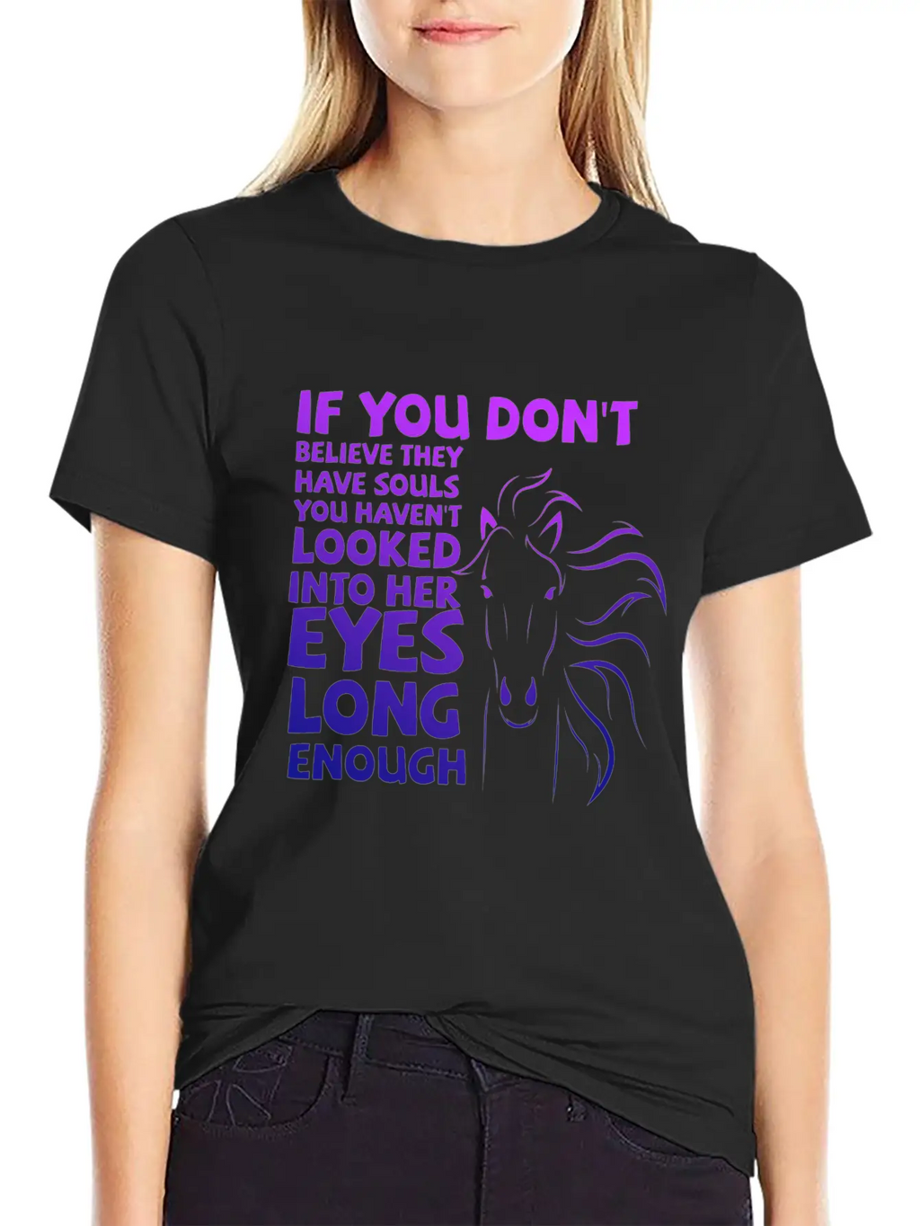 Horse Rider Farm Design With Horse Head And Saying Unisex Casual T-Shirt – Clean Design For Daily Comfort