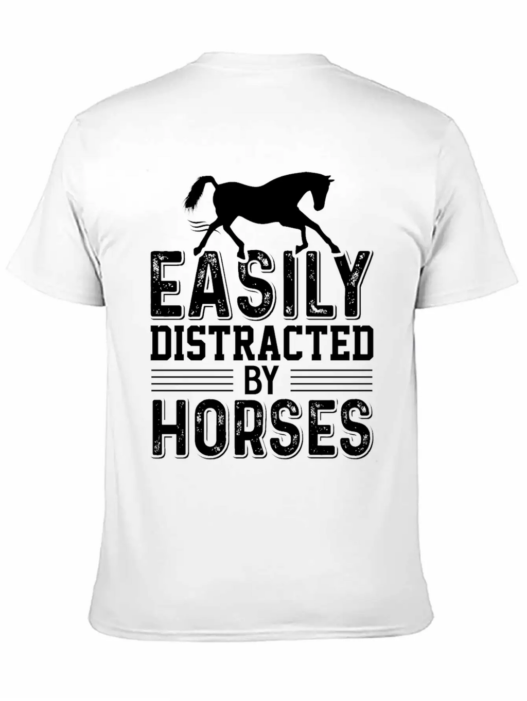 Horse Riding Easily Distracted By Horses Classic Cotton Tee – Unisex Comfort For Any Season