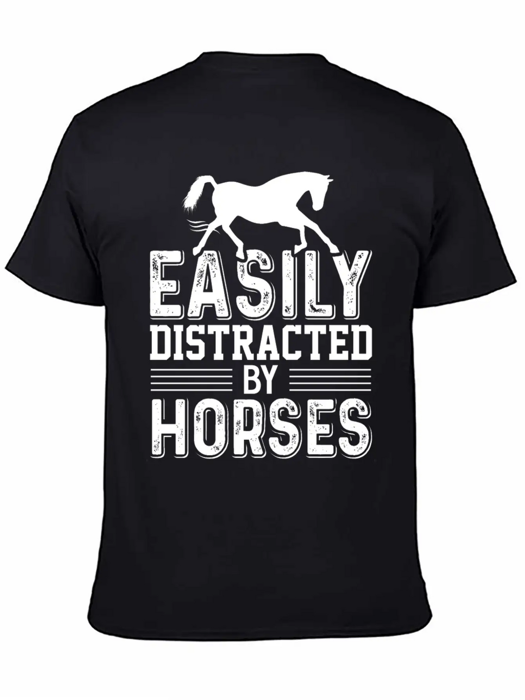 Horse Riding Easily Distracted By Horses Classic Cotton Tee – Unisex Comfort For Any Season