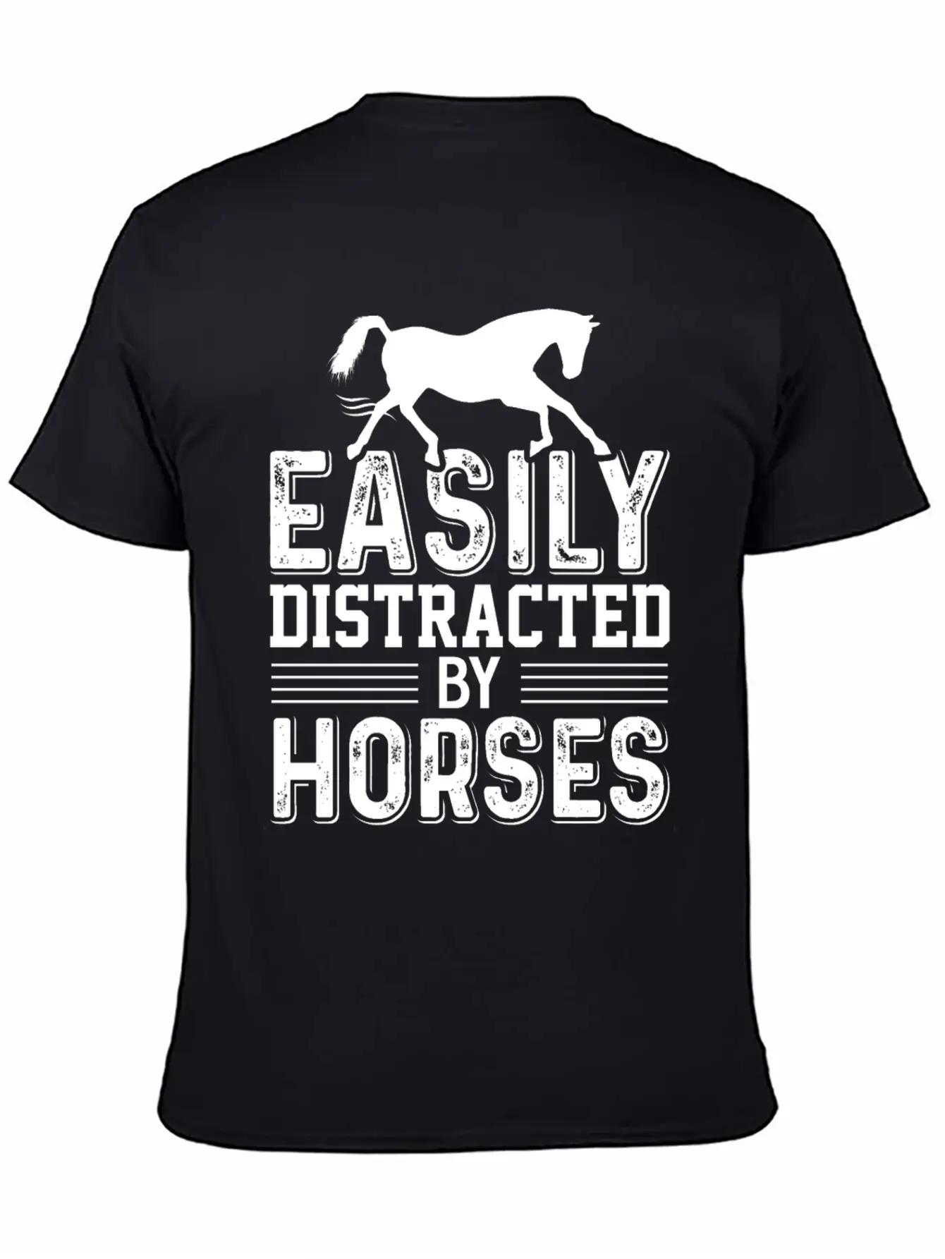 Horse Riding Easily Distracted By Horses Classic Cotton Tee – Unisex Comfort For Any Season