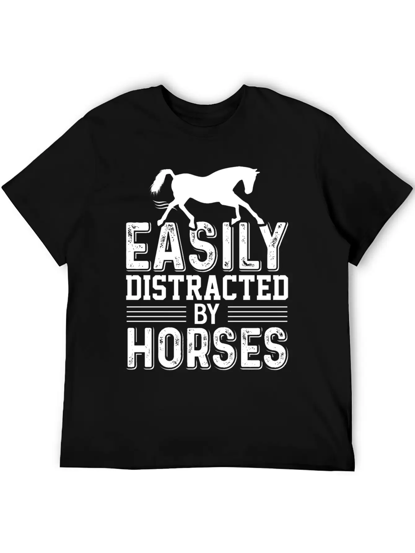 Horse Riding Easily Distracted By Horses Classic Cotton Tee – Unisex Comfort For Any Season