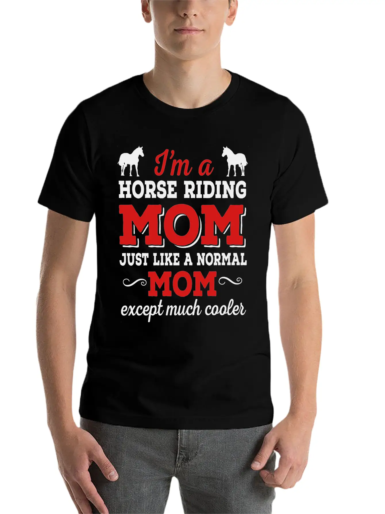 Horse Riding Mom Timeless Short Sleeve Tee – Comfy And Minimalist Design