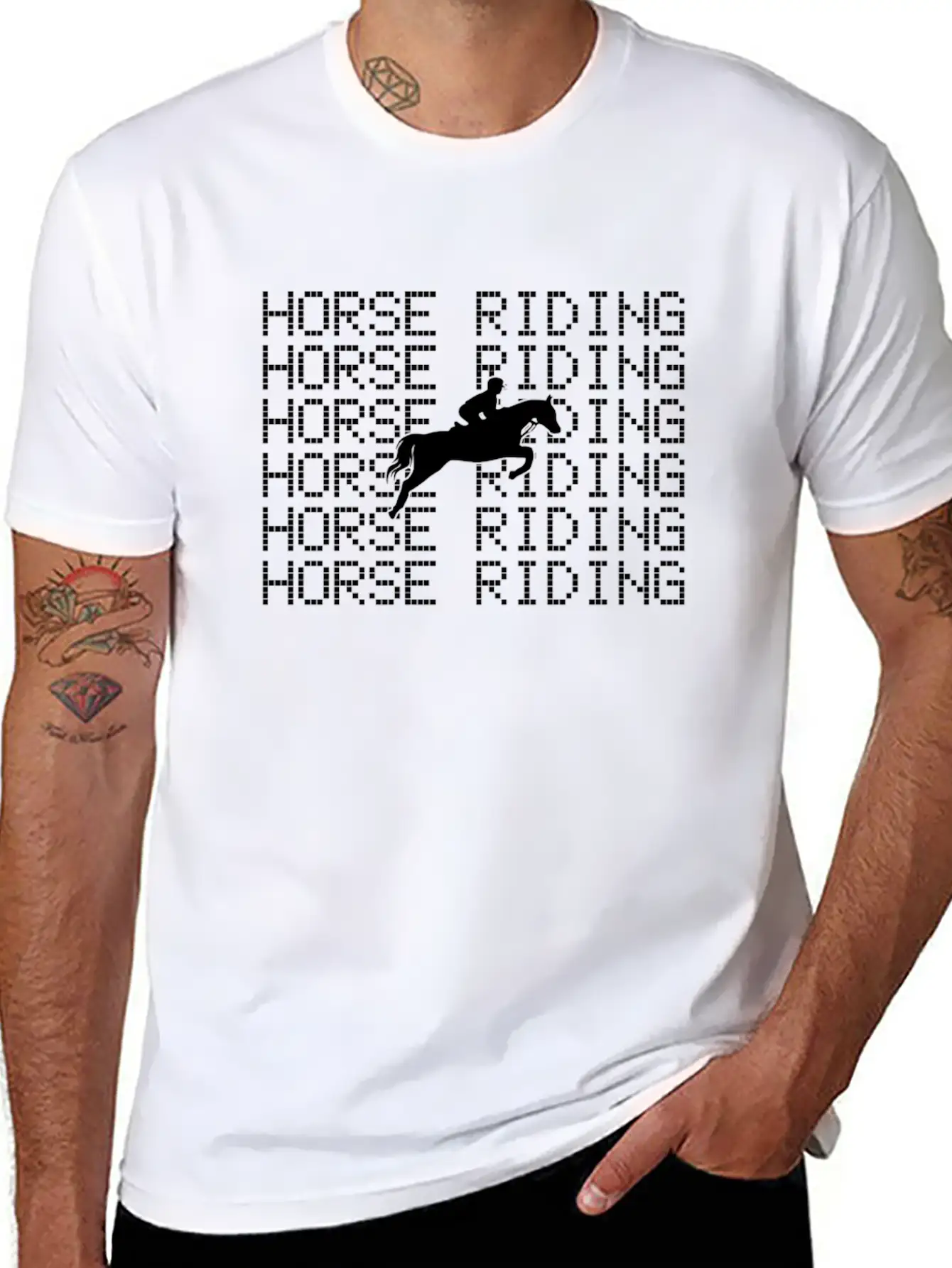 Horse Riding Stylish Everyday T-Shirt – Unisex Basic Cotton Tee