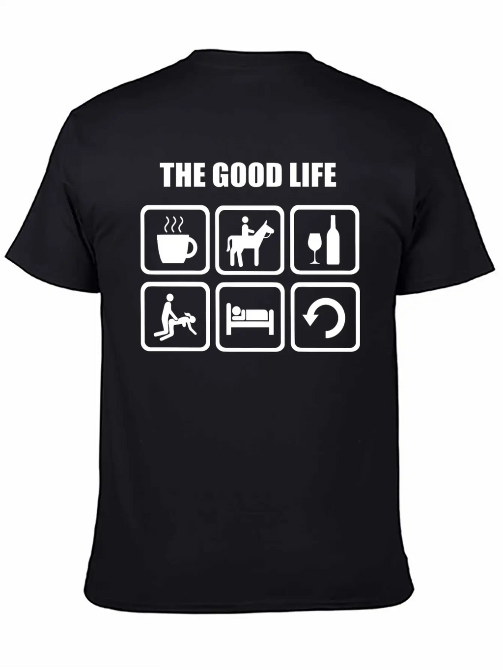 Horse Riding - The Good Life Horse Riding Relaxed Everyday Tee – Lightweight And Durable Cotton
