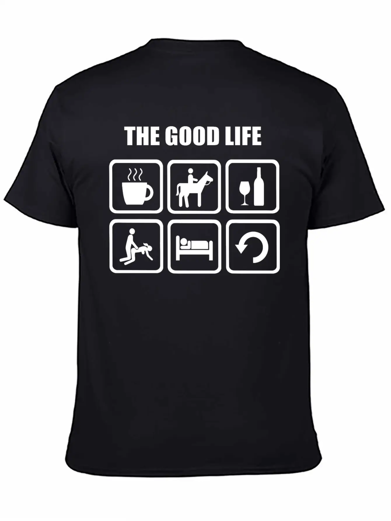 Horse Riding - The Good Life Horse Riding Relaxed Everyday Tee – Lightweight And Durable Cotton