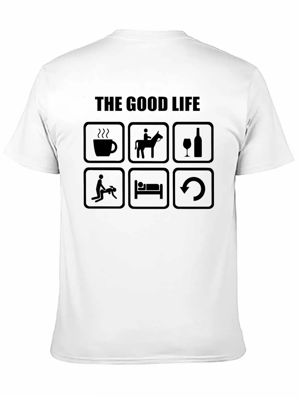 Horse Riding - The Good Life Horse Riding Relaxed Everyday Tee – Lightweight And Durable Cotton