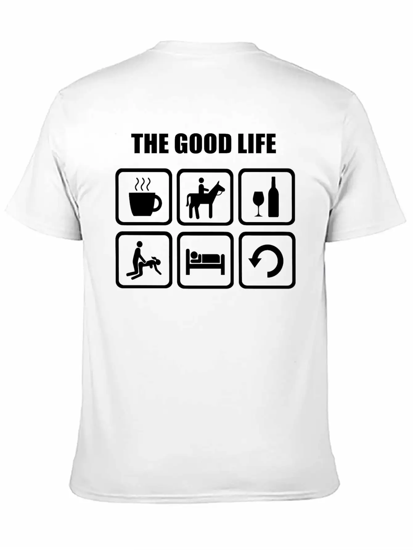 Horse Riding - The Good Life Horse Riding Relaxed Everyday Tee – Lightweight And Durable Cotton