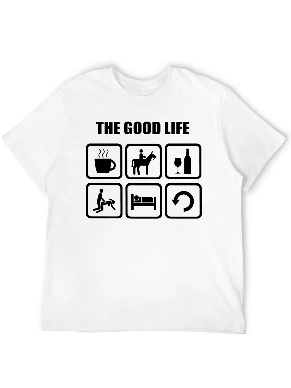 Horse Riding - The Good Life Horse Riding Relaxed Everyday Tee – Lightweight And Durable Cotton