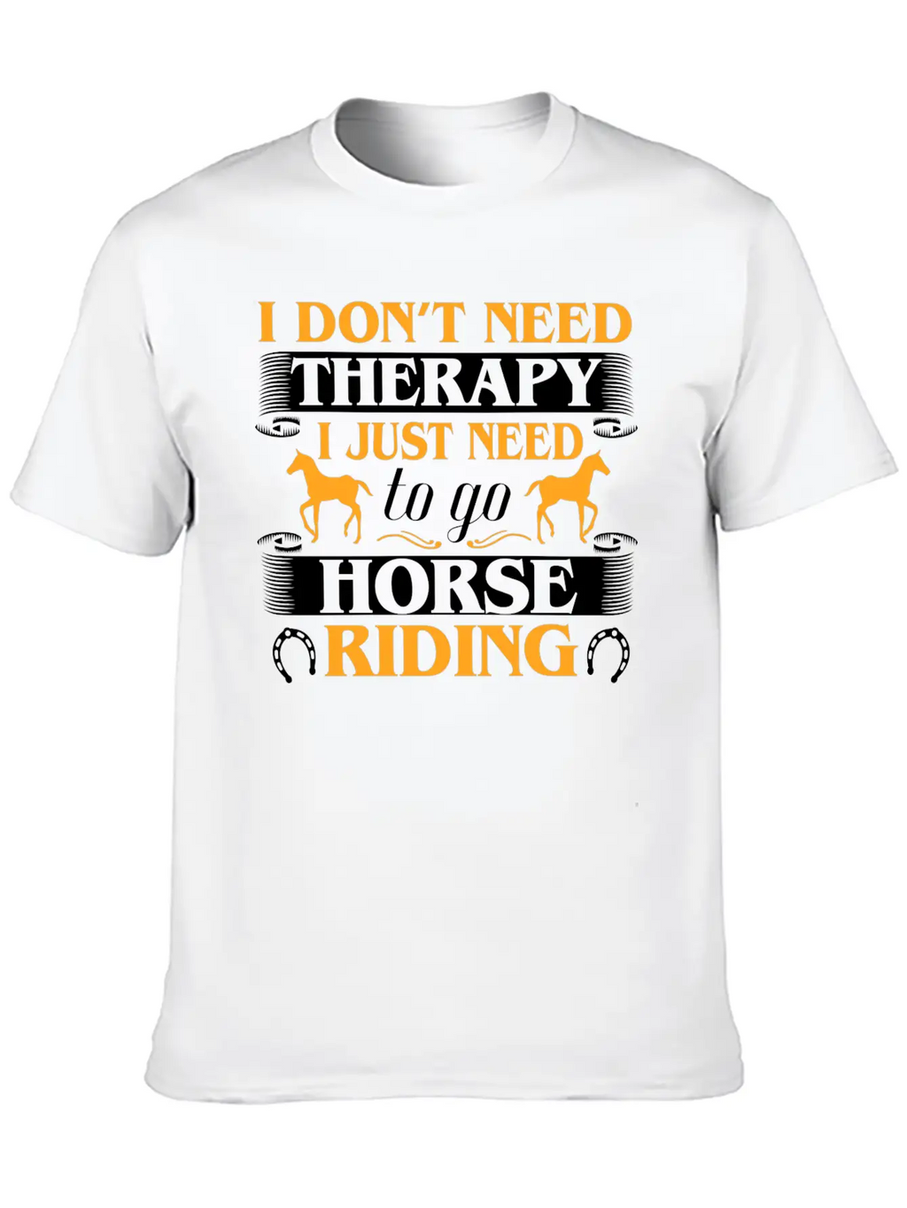 Horse Riding Therapy Stylish Everyday T-Shirt – Unisex Basic Cotton Tee