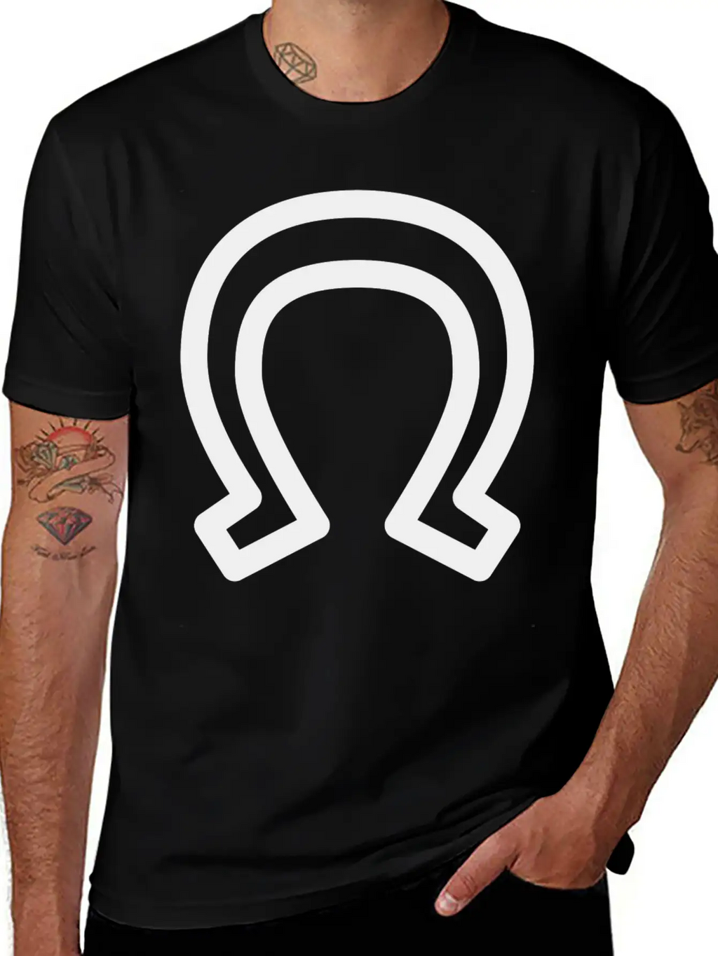 Horse Shoe, Lucky Charm Unisex Casual T-Shirt – Clean Design For Daily Comfort