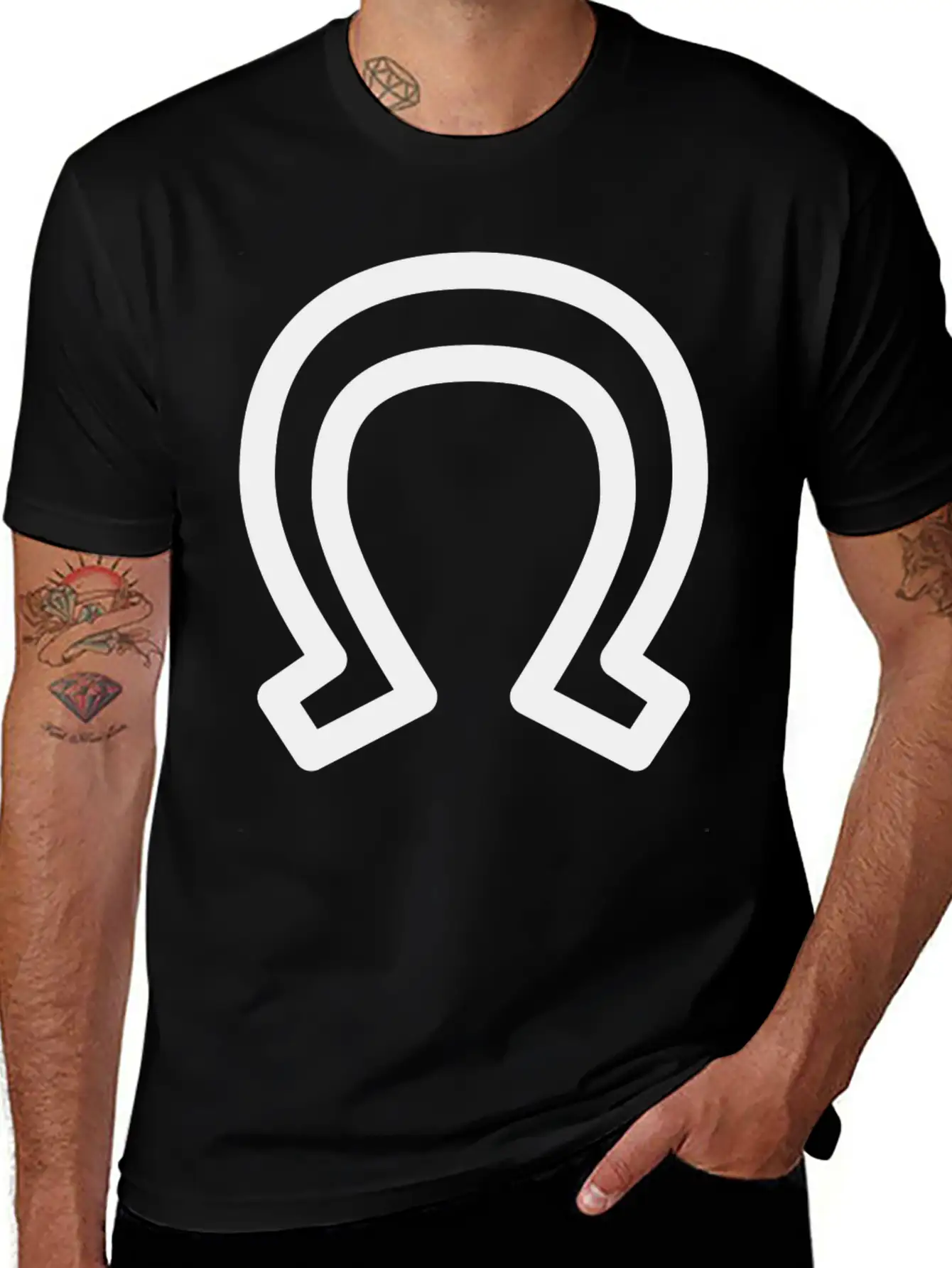 Horse Shoe, Lucky Charm Unisex Casual T-Shirt – Clean Design For Daily Comfort