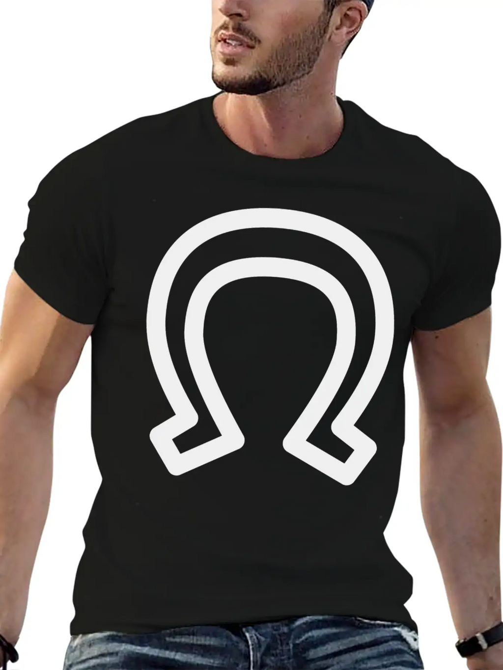 Horse Shoe, Lucky Charm Unisex Casual T-Shirt – Clean Design For Daily Comfort