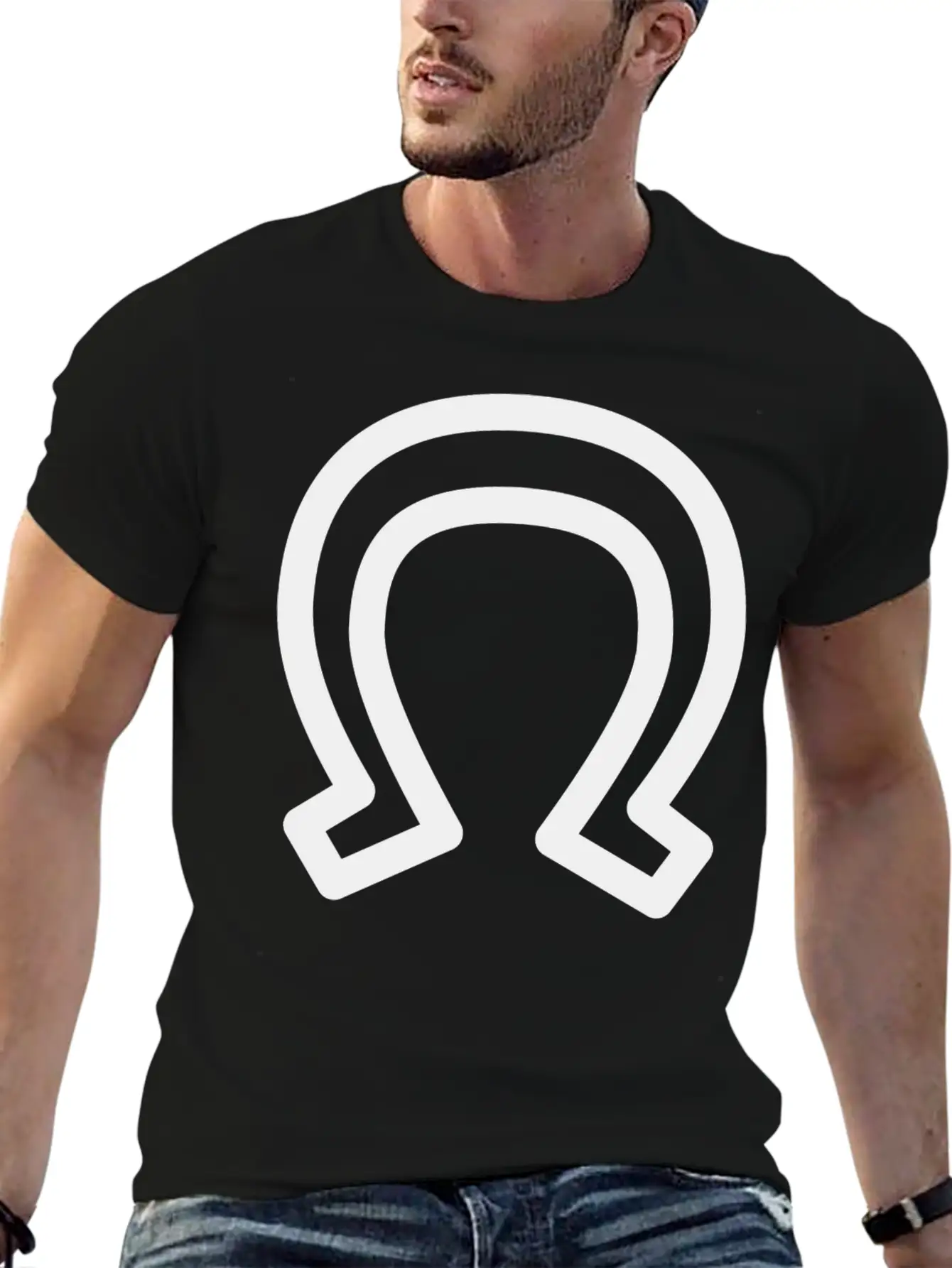 Horse Shoe, Lucky Charm Unisex Casual T-Shirt – Clean Design For Daily Comfort