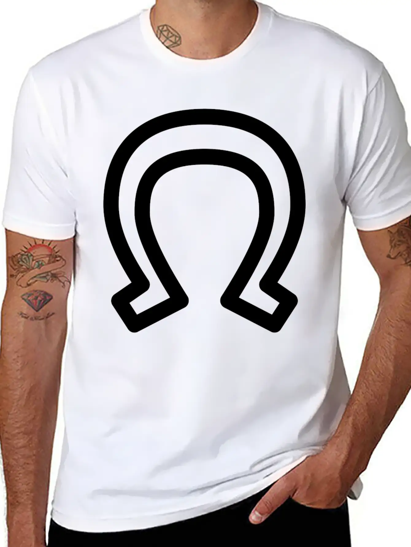 Horse Shoe, Lucky Charm Unisex Casual T-Shirt – Clean Design For Daily Comfort