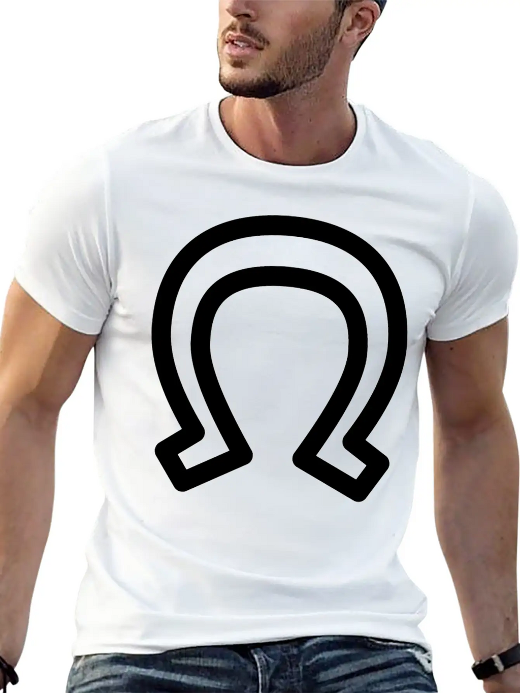 Horse Shoe, Lucky Charm Unisex Casual T-Shirt – Clean Design For Daily Comfort