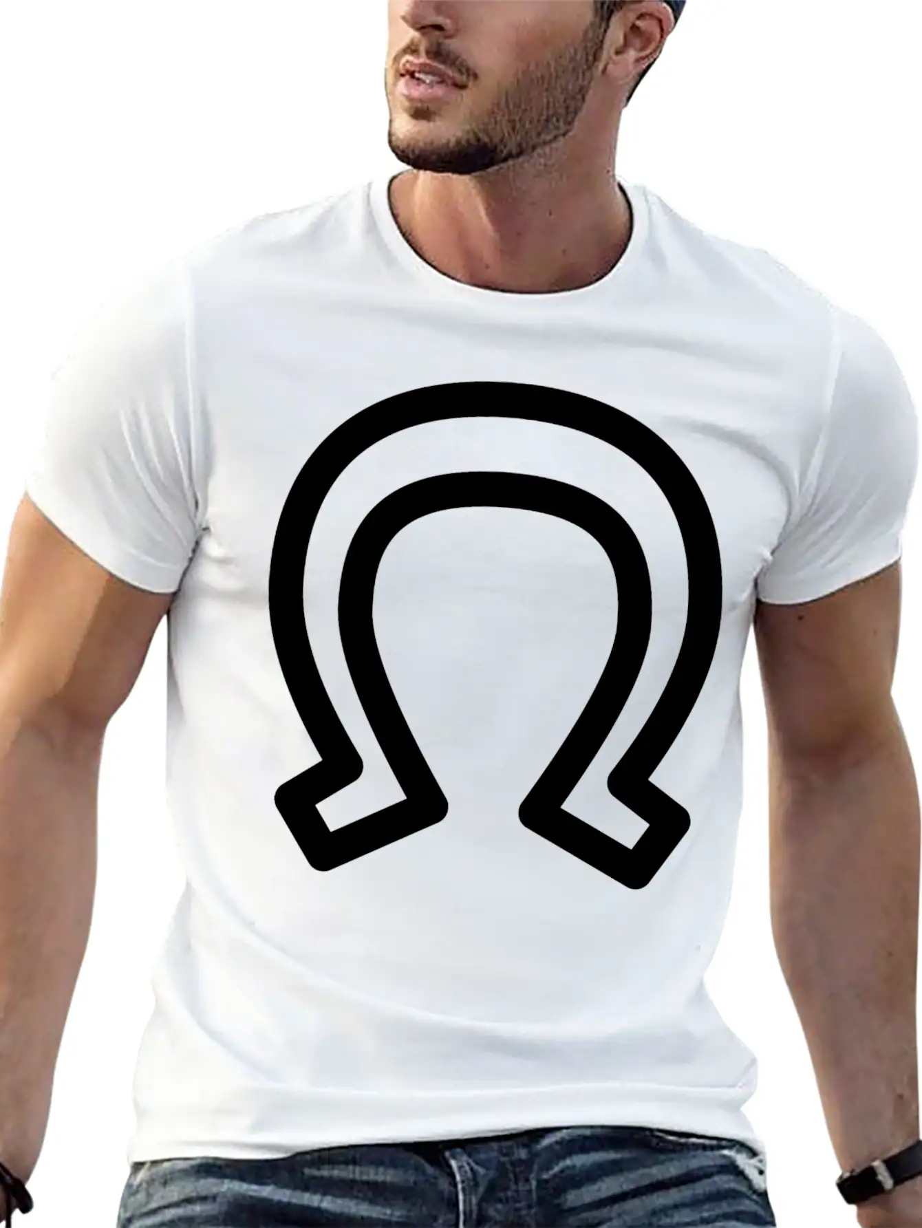 Horse Shoe, Lucky Charm Unisex Casual T-Shirt – Clean Design For Daily Comfort