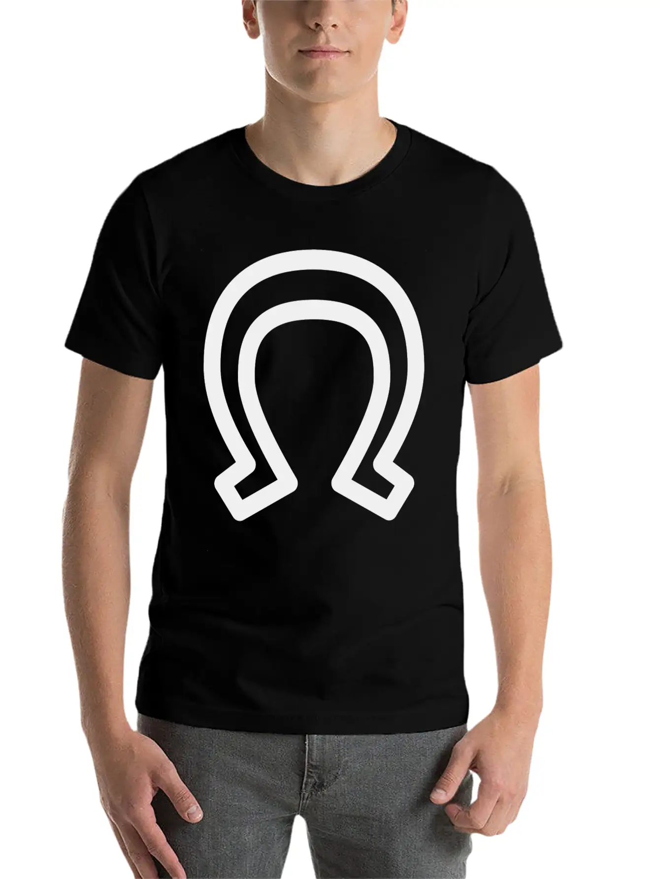 Horse Shoe, Lucky Charm Unisex Casual T-Shirt – Clean Design For Daily Comfort