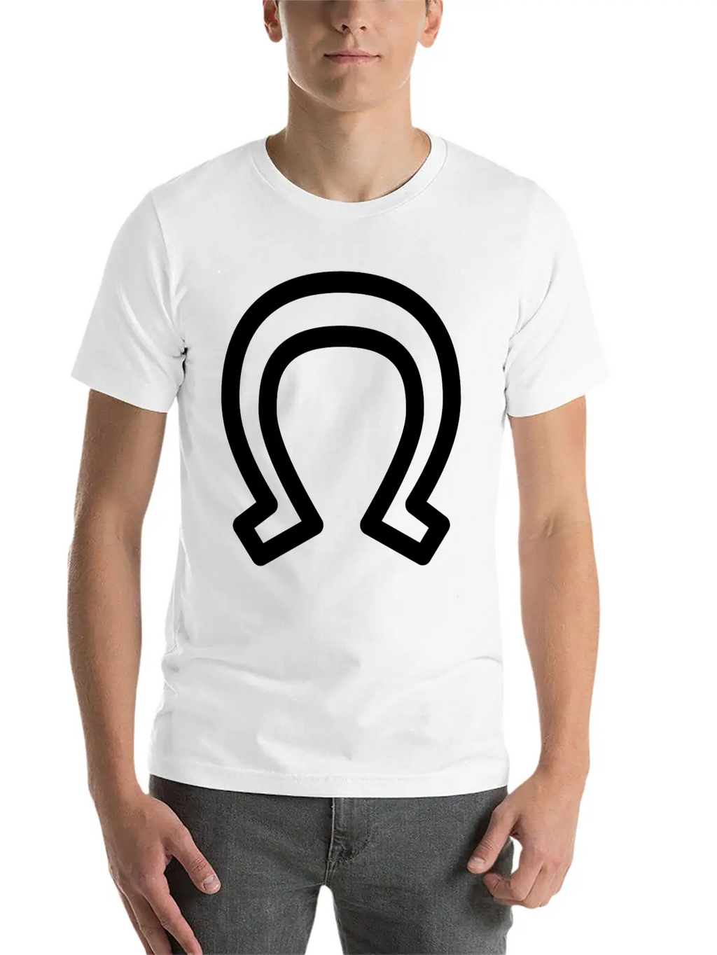 Horse Shoe, Lucky Charm Unisex Casual T-Shirt – Clean Design For Daily Comfort