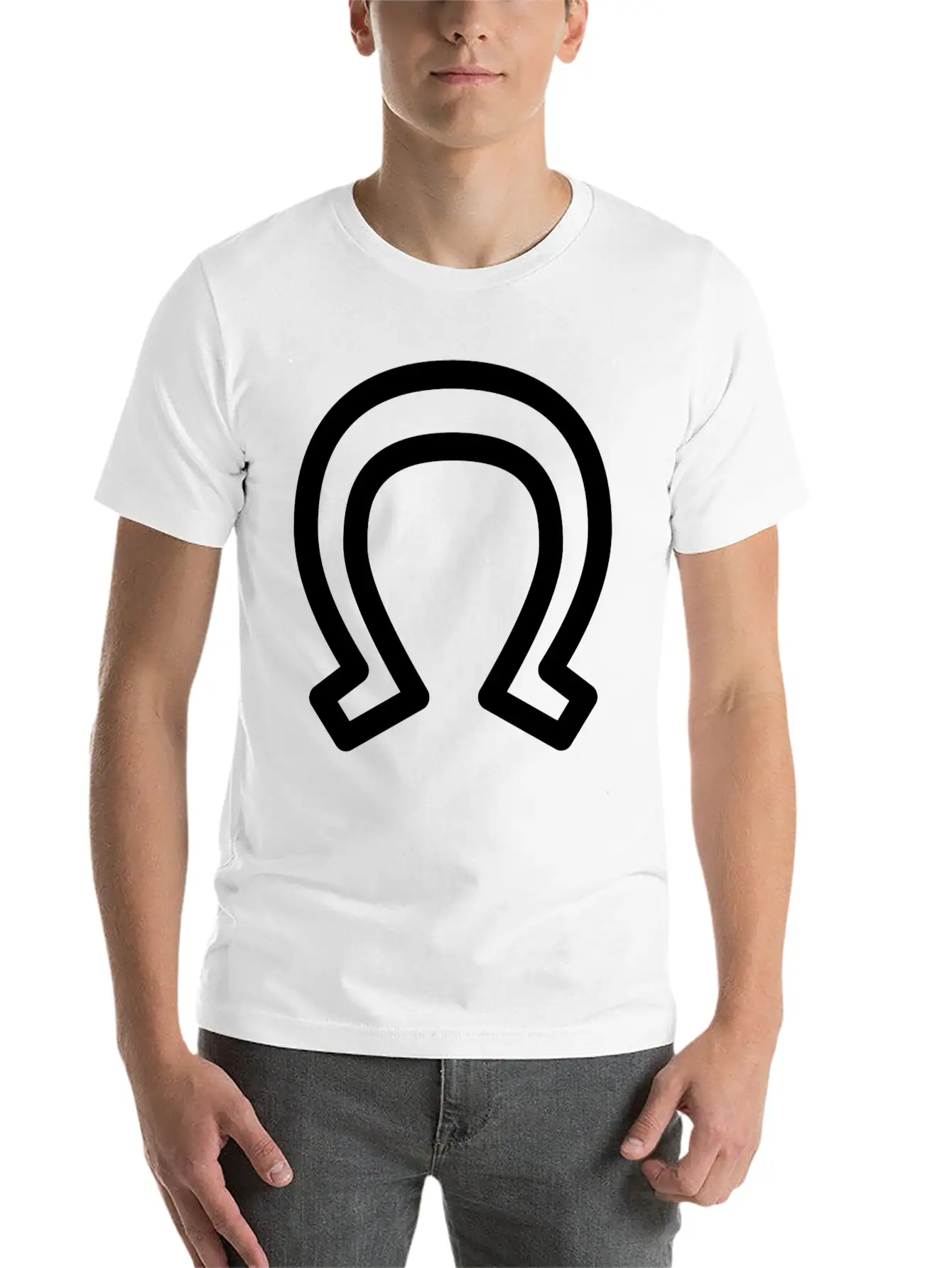 Horse Shoe, Lucky Charm Unisex Casual T-Shirt – Clean Design For Daily Comfort