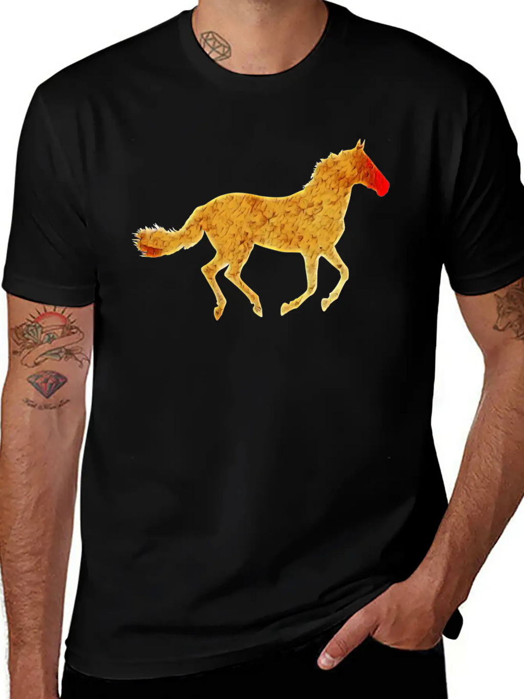 Horse Silhouette Classic Cotton Tee – Unisex Comfort For Any Season