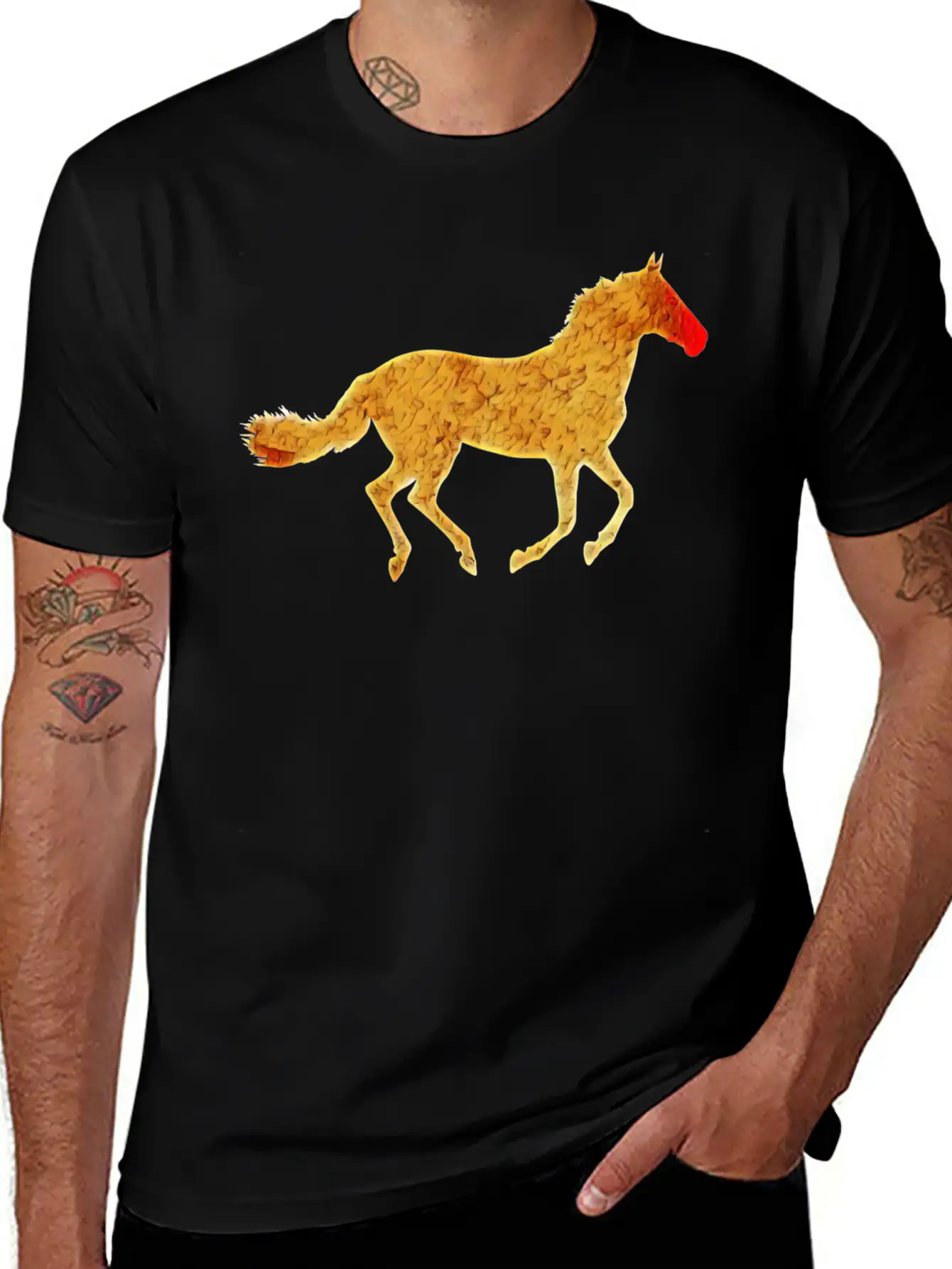 Horse Silhouette Classic Cotton Tee – Unisex Comfort For Any Season