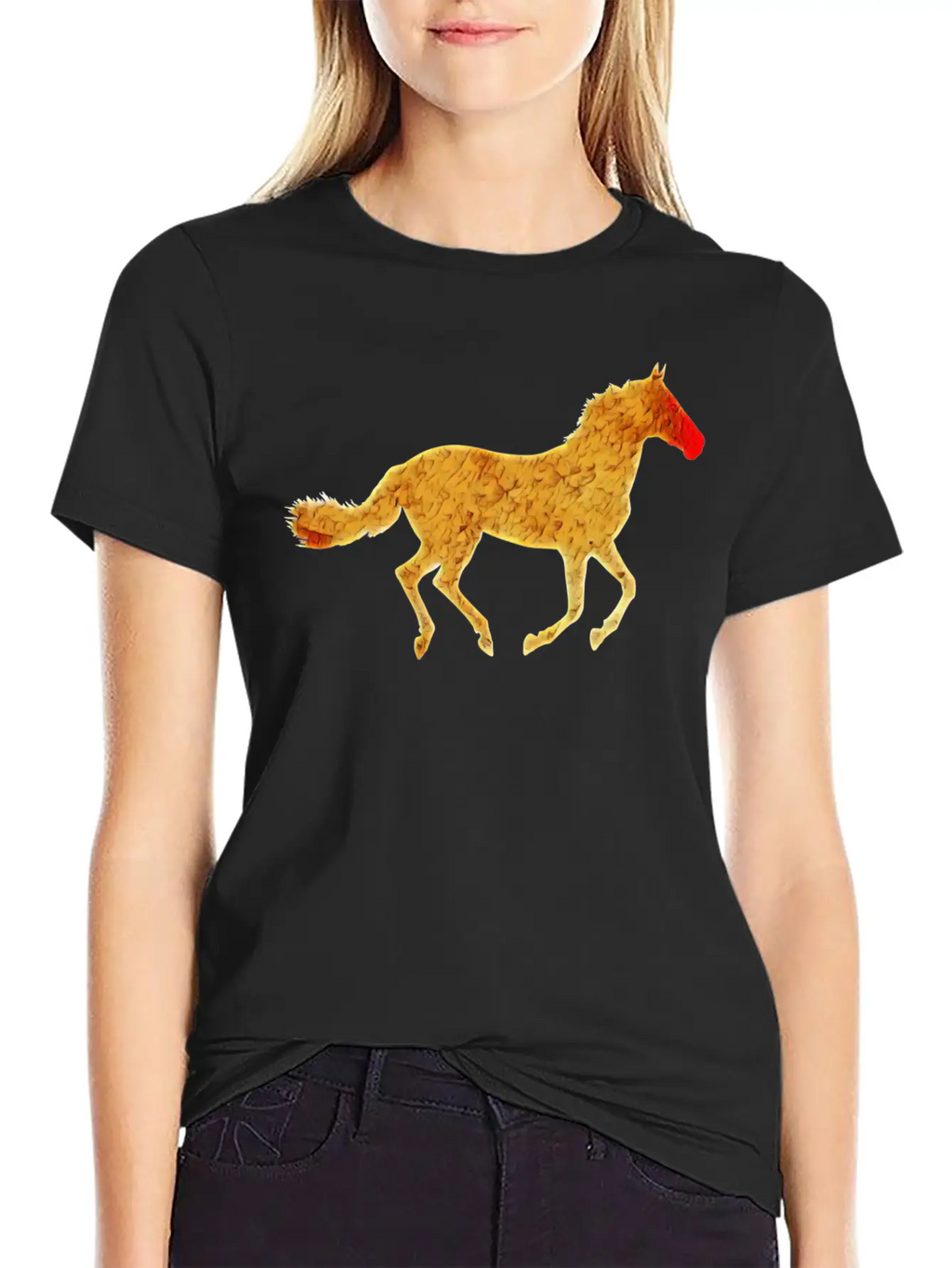 Horse Silhouette Classic Cotton Tee – Unisex Comfort For Any Season