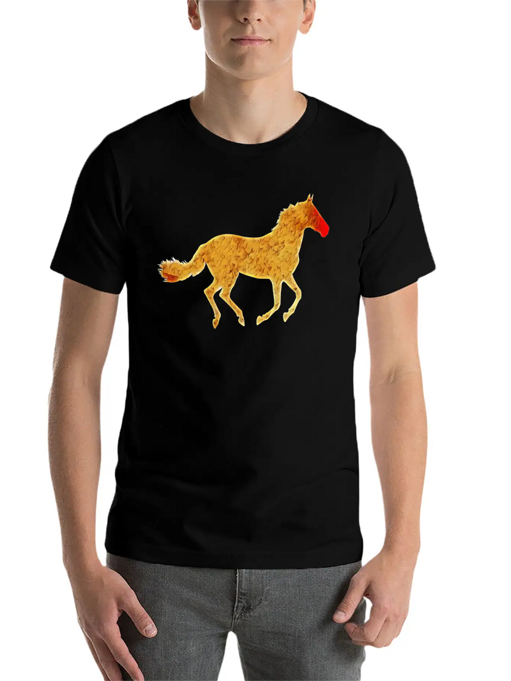 Horse Silhouette Classic Cotton Tee – Unisex Comfort For Any Season