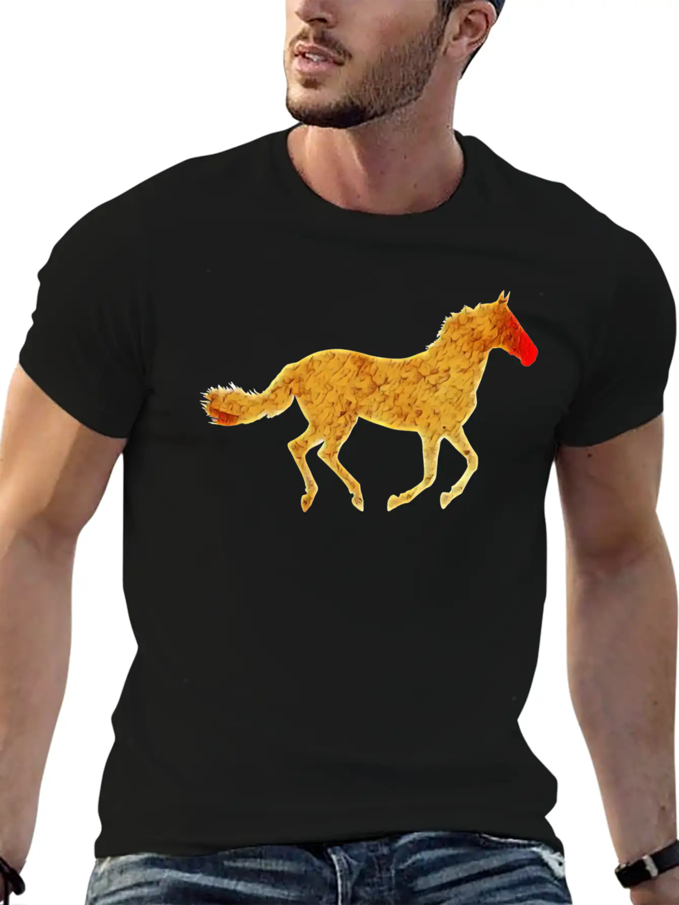 Horse Silhouette Classic Cotton Tee – Unisex Comfort For Any Season