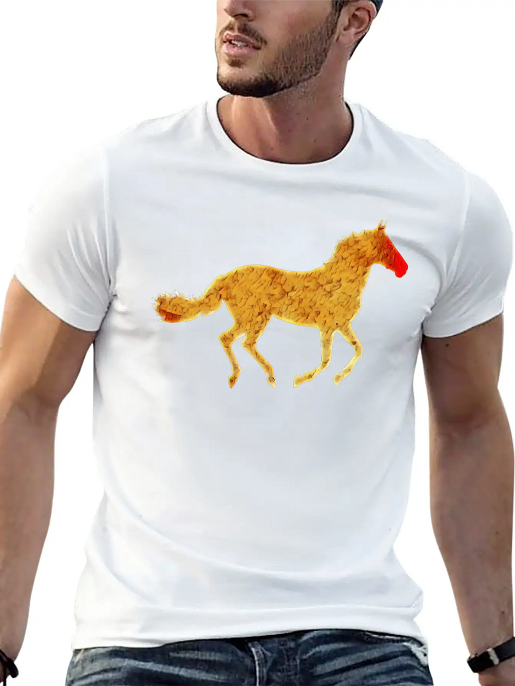 Horse Silhouette Classic Cotton Tee – Unisex Comfort For Any Season