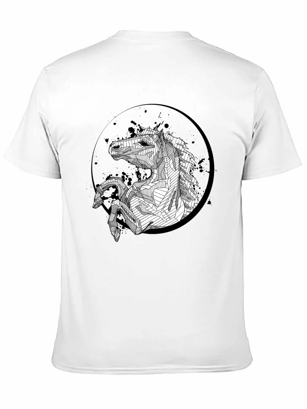 Horse Splatter Essential Cotton Tee For Daily Outfits – Unisex Style