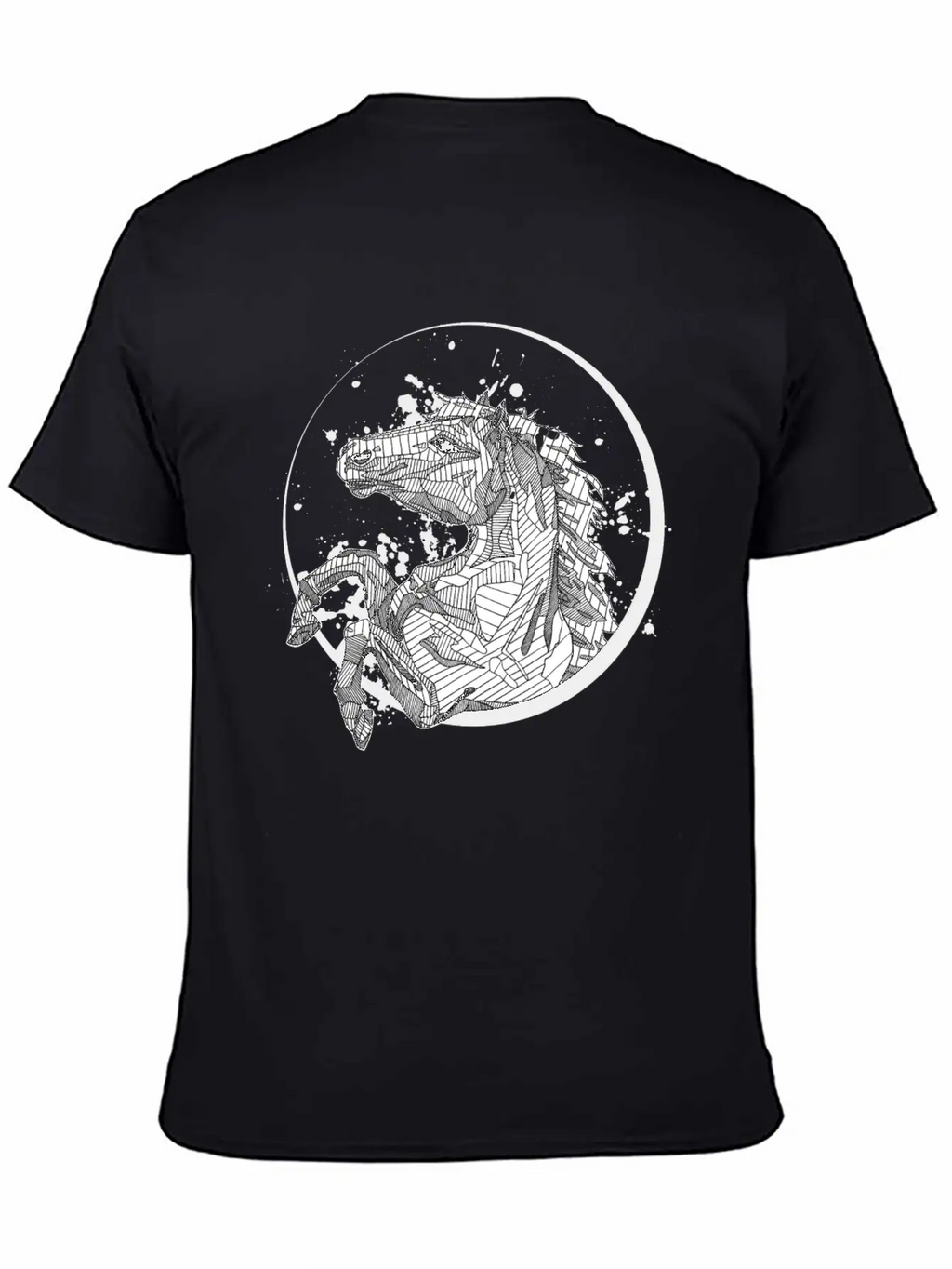 Horse Splatter Essential Cotton Tee For Daily Outfits – Unisex Style