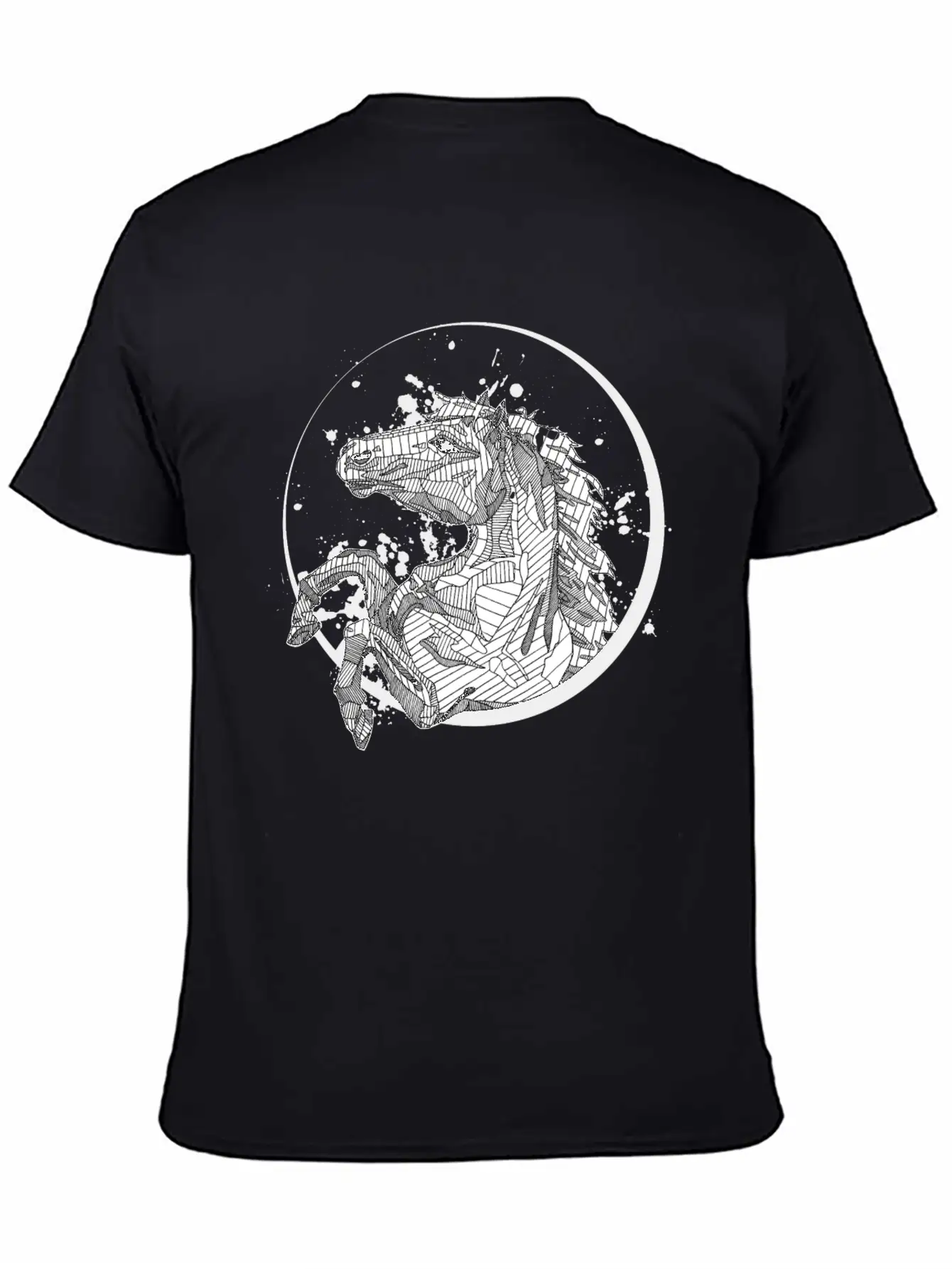Horse Splatter Essential Cotton Tee For Daily Outfits – Unisex Style